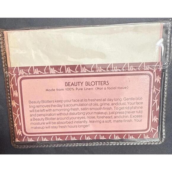 Vintage Mary Kay Beauty Blotters OIL-ABSORBING TISSUES 100% Linen 1 Pack - Picture 3 of 6